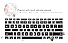 imComor Universal English Keyboard Stickers Cover for Computer Keyboard Protective Skin, Black