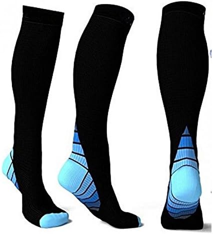 Men Professional Compression Socks, Compression Socks Men Breathable Travel Activities Fit for Nurses Shin Splints Flight Travel, Size : S/M (42-44)