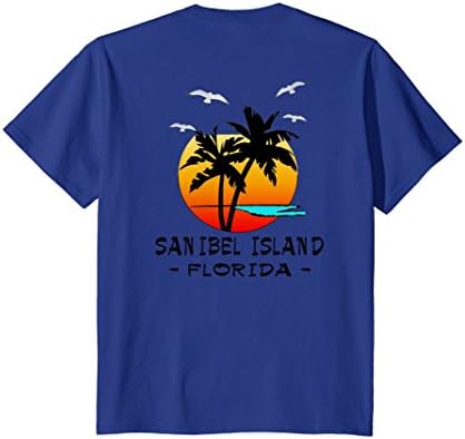 2 SIDED SANIBEL ISLAND FL TROPICAL DESTINATION BEACH T-SHIRT