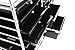 Finnhomy 12-Drawer Plastic Portable Mobile Organizer, Multi-Purpose Utility Double Rolling Storage Cart, Bright Chrome Metal Frame and Smoke Drawer Studio Trolley