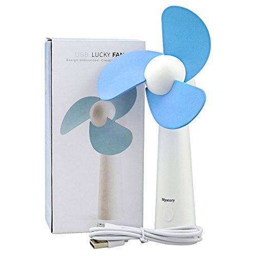 BicycleStore Personal Handheld Fan, Portable Mini Pocket Fan with Foam Blades, Small Quiet Desk Fan Powered by USB or Rechargeable Battery for Office, Table, Travel, Camping