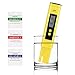 Digital PH Meter, UOTO Water Quality Tester 0.01 PH High Accuracy and 0-14 PH Measurement Range, Ideal Water Test Meter for Household Drinking Water, Aquariums, ATC - Yellow