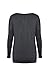 Anicco Womens Long Sleeve Casual Round Neck Loose Tunic Top Blouse T-Shirt Black-L