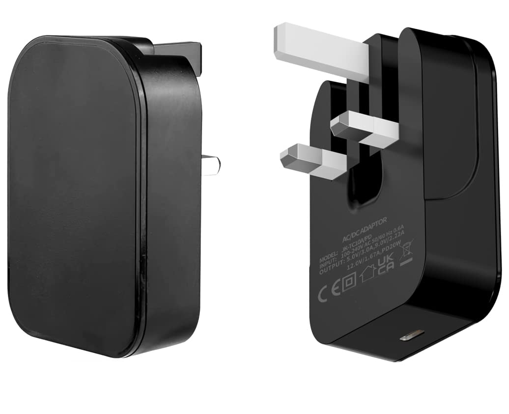 20W USB C Charger, Nokia G42 C32 X30 XR21 G22 G60 Mobile Phone Fast Charger Folding Universal PD UK Plug For Nokia X30 5G G60 5G (BLACK)