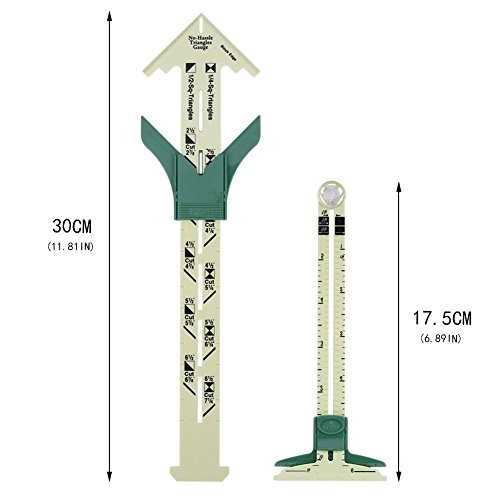 AhlsenL 2 Pack Sliding Gauges - Triangles Gauge & T Gauge 5-in-1 Sewing Gauge Multi-Functional Measuring Tool No-Hassle Easy Marking