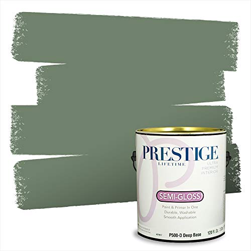 PRESTIGE Paints P500-D-446BM Interior Paint and Primer In One Semi-Gloss Compar…
