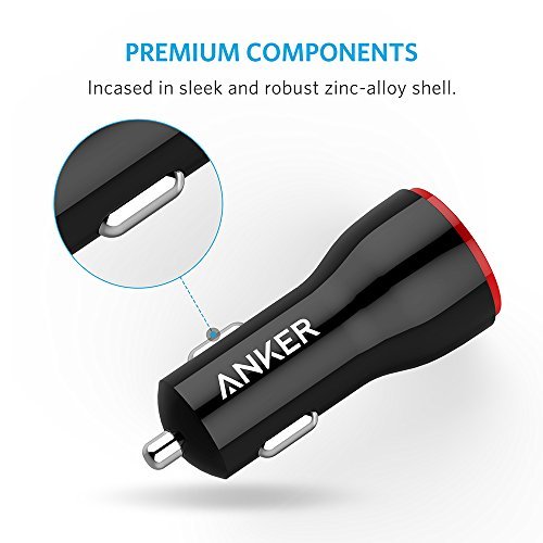 Anker Quick Charge 3.0 24W USB Car Charger, PowerDrive+ 1 for Galaxy S9/S8/Edge/Plus, Note 8/7 and PowerIQ for iPhone Xs/XS Max/XR/X/8/7/6/Plus, iPad Pro/Air 2/Mini, LG, Nexus, HTC and More