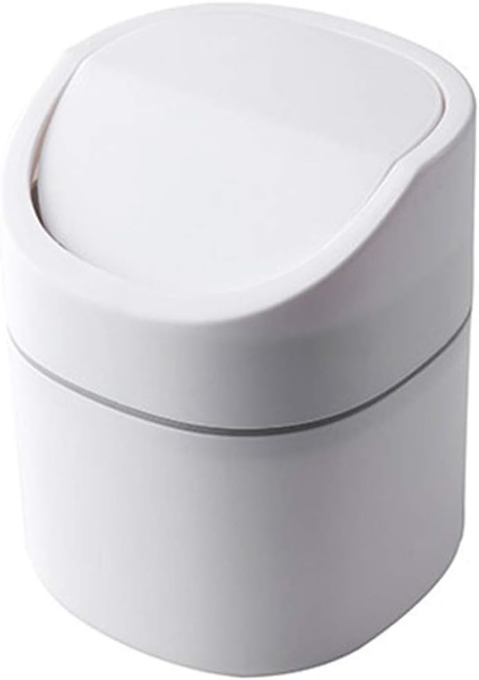 GAOHAILONG Papelera De Escritorio Mini Tapa De Plástico Pequeña