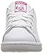 adidas Originals Stan Smith Sneaker, White/White/Bold Pink, 3 US Unisex Little Kid