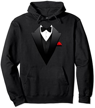 Unisex Funny Printed Suit, Tuxedo, Business Costume For Men Hoodie Small Black