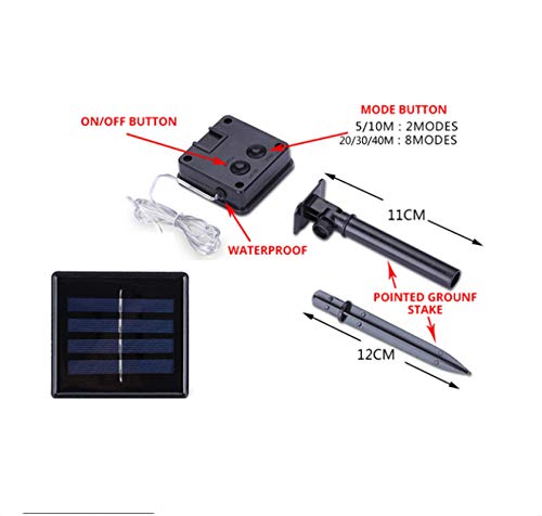 Wasserdichte Regentropfen-Gartenbeleuchtung im Freien 5m 20LED Wassertropfen-Solarlicht C. – Bild 4
