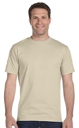 Hanes mens 5180 fashion t shirts, Sand, Small US