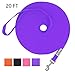 Hi Kiss Dog/Puppy Obedience Recall Training Agility Lead - 15ft 20ft 30ft 50ft 100ft Training Leash - Great for Training, Play, Camping, or Backyard Purple 20 Feet
