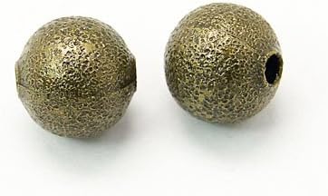 Antique Bronze Stardust Brass Round Spacer Beads 8mm Pack of 50