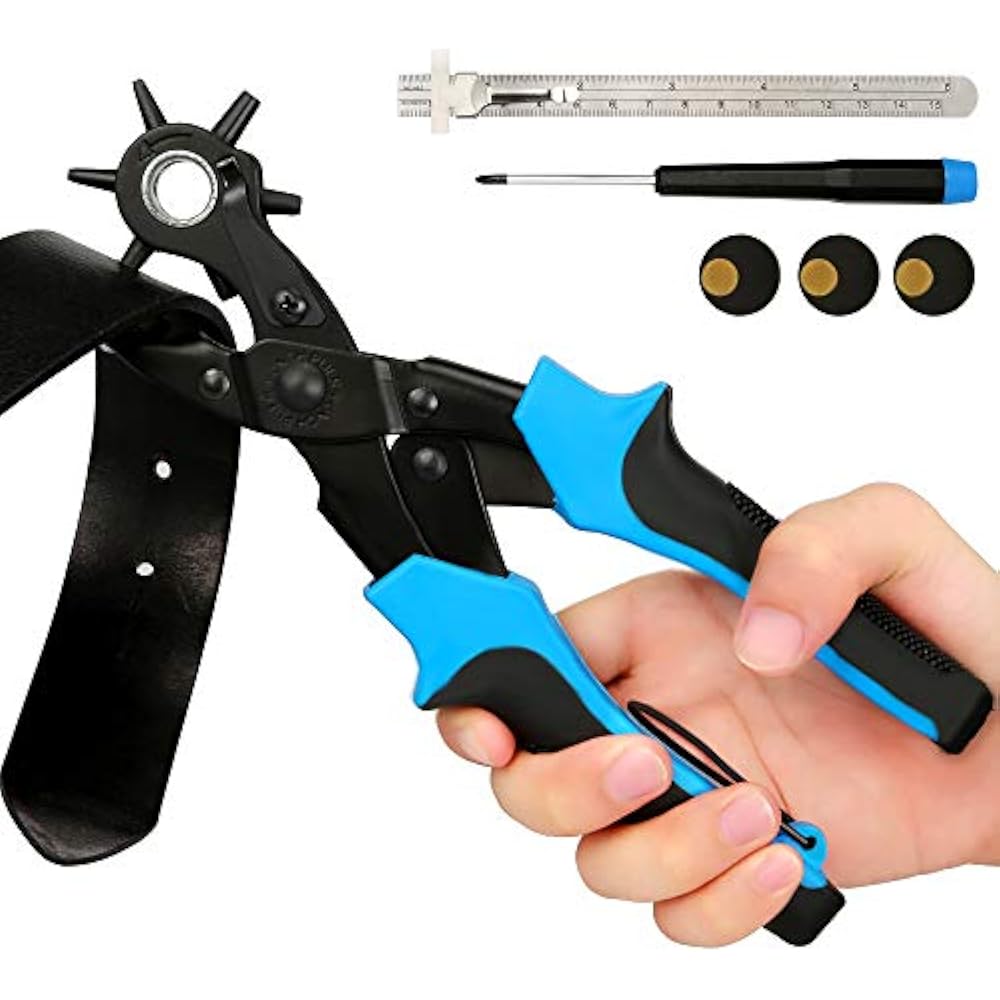 Leather Hole Arch Punches Punch Tool For Belts Revolving Puncher Plier