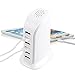 Qooltek 44W 6 Port USB Desktop Charger Tower Charger Portable Charging Station Multi-port Dock for Smartphone Tablet and Other USB Devices(White)