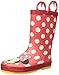 Western Chief baby girls Waterproof Disney Character With Easy on Handles Rain Boot, Minnie Mouse, 8 Toddler US