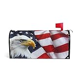 KUWT Magnetic Mailbox Cover American Flag Eagle Home Garden Yard Outdoor Deco