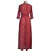 Orangesky Women Boho Summer Chiffon Floral Party Beach Long Maxi Dress (M)