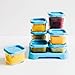 Green Sprouts Reusable Baby Food Glass Containers Freezer Cubes (4oz/4pk)-Pink