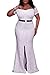 Elapsy Womens Sexy Plus Size Off Shoulder High Slit Floral Maxi Party Bohemian Wedding Formal Long Dress Evening Gown White XXX-Large