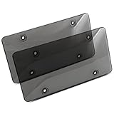 License Plate Cover - Tinted Plate Shields - 2-Pack Unbreakable Shields for Long Lasting Protection