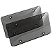 License Plate Cover - Tinted Plate Shields - 2-Pack Unbreakable Shields for Long Lasting Protection