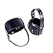 Aaijia Womens Double Ankle Connection High Heels Fixed Lacing Adjustable Black Leather Belt Arm Sport Tactics Suit (Padlock 4 Pieces) (Black)