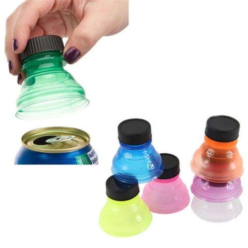 2 Pack Soda Can Savers Reusable Pop Drink Covers Lid Protector Spill Free Bottle