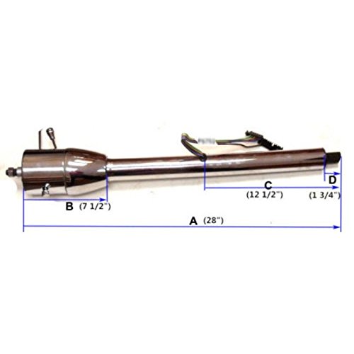 Hot Rod Chrome Tilt Manual style Steering Column 28" GM No Key