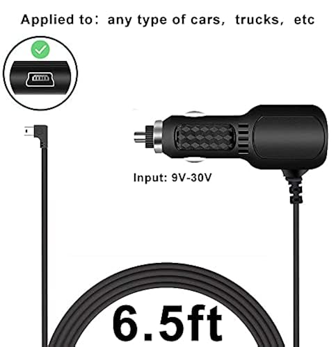 Dash Cam Charger 2024 Upgraded Micro USB Car Charger With Dual USB Port Compatible With APEMAN, Rexing, Byakov, AKASO, Crosstour, Trekpow, Pruveeo, OldShark, Garmin And Most Other Dash Cam, (6.5FT