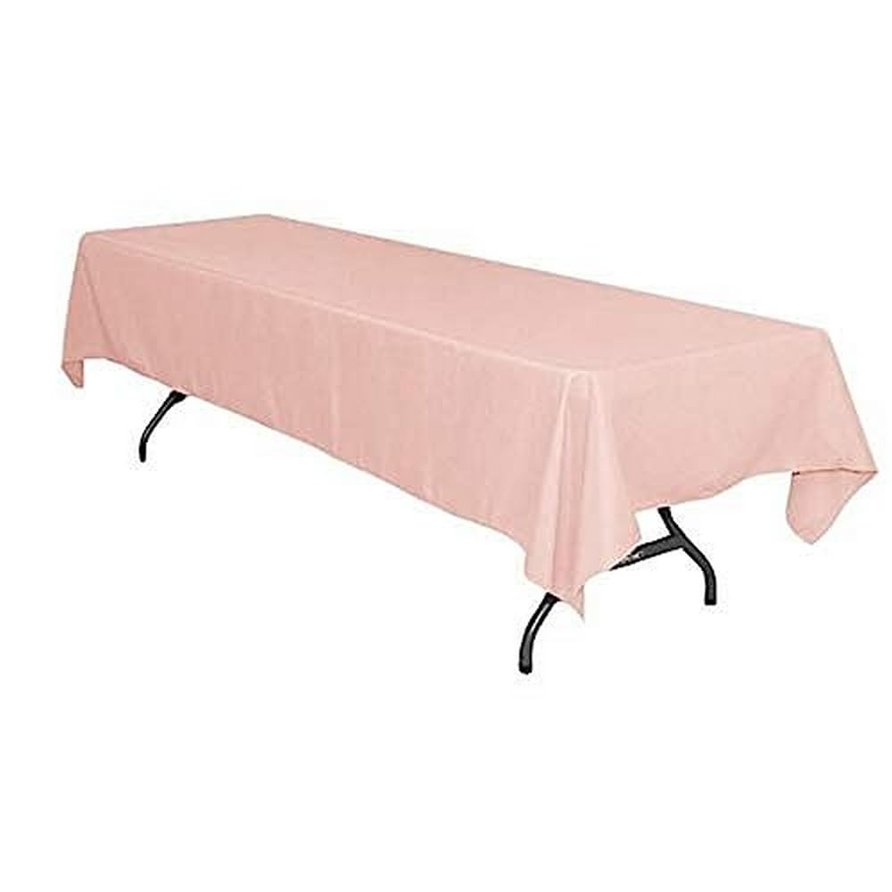 CV Linens Polyester Tablecloth | 1 Piece | Blush/Rose Gold | Rectangular - 1.5 m x 3 m