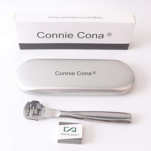 Connie Cona Stainless Steel Callus Shaver Remover for Feet Professional Dry Rough Skin Exfoliating Callus Corn Cutter Tool (Tin Box Pack 10pcs Replacement Blades) - Thumbnail 2