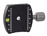 Leofoto LEC-60 60mm Screw Knob Clamp 3/8 w 1/4 Adapter & Level Arca/RRS Compatible for Tripod Head QR