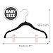 AINARE Kid Pant Hangers,Baby Hangers with Clips,Velvet Hangers,Velvet Kid Hanger,Gold Velvet Hangers Kids,Hanger Kid Velvet,Hangers Non Slip Velvet for Kids,Kids Baby Velvet Hangers Rose Gold (Black)
