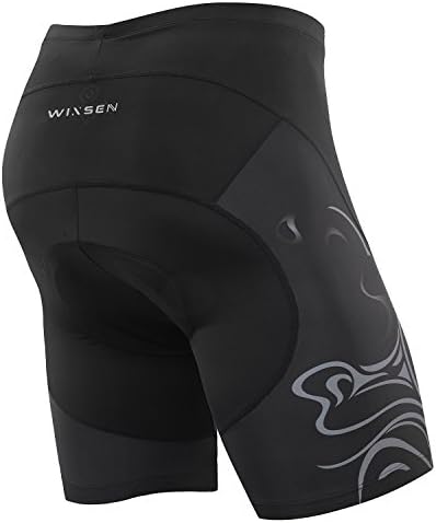 Cycling Shorts Men's 3D 8 Panel Gel Padded- Breathable,Lightweight,Outdoor Sports Bike Shorts Half Pants Reflective Trademark Design-Night Safe Colour Cycling-Black And Red (X-Large, purple)