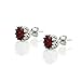 Sterling Silver Genuine, Created or Simulated Birthstone Gemstone Crown Stud Earrings