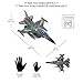 Vokodo Army Air Force Fighter Jet F-16 Toy Military Airplane With Fun Lights And Sounds Bump And Go Action Pretend Play Kids Aircraft Bomber Plane Great Gift For Preschool Children Boys Girls Toddlers