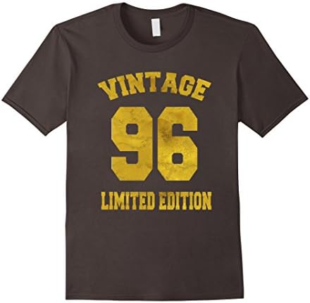 Mens Vintage 1996 Limited Edition T-Shirt 21st Birthday Gift Tee Medium Asphalt