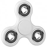 DILITEC Fidget Hand Spinner Toy for Adults Kids ADD ADHD Autism Anti-Anxiety Stress Reducer Ultra Durable 1-3Minutes Spinning (White)