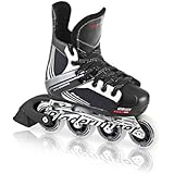 Bladerunner by Rollerblade Dynamo Jr Size Adjustable Hockey Inline Skate, Black and Red, Inline Skates