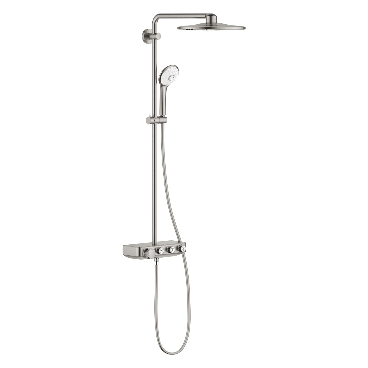 GROHE Euphoria Smartcontrol 310 Shower System, Shower Set, Shower Mixer, Thermostat, Stainless Steel Look, 26507DC0