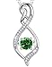❤️Valentines Day Jewelry Gift ❤️Emerald Necklace Forever Love Infinity Jewelry Sterling Silver Swarovski Birthday Gift For Her