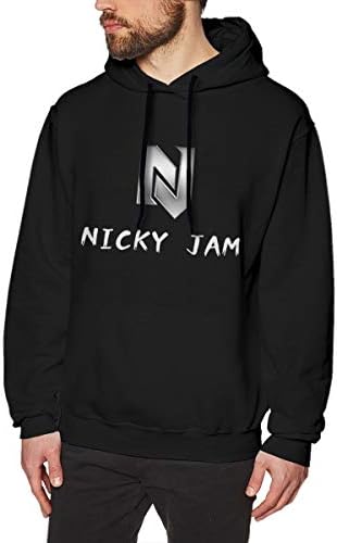 Jwengfei Men Comfortable Hoodie Sweater Unique Design with Nicky Jam