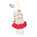 Blueberry Pet Red & Sunshine Yellow Floral Cotton Dog Dress, Back Length 12
