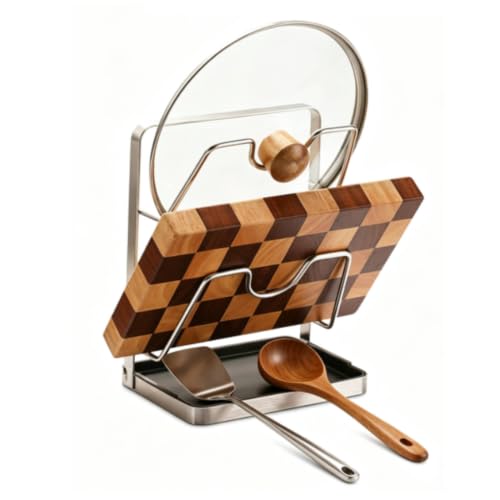 MAXCOOK Pot Lid Holder and Cutting Board Rack