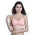 Suekaphin Nursing Wireless Women's Sleeping Maternity Breastfeeding Bra,Medium, Black/Beige/Pink/Gray/Purplebean