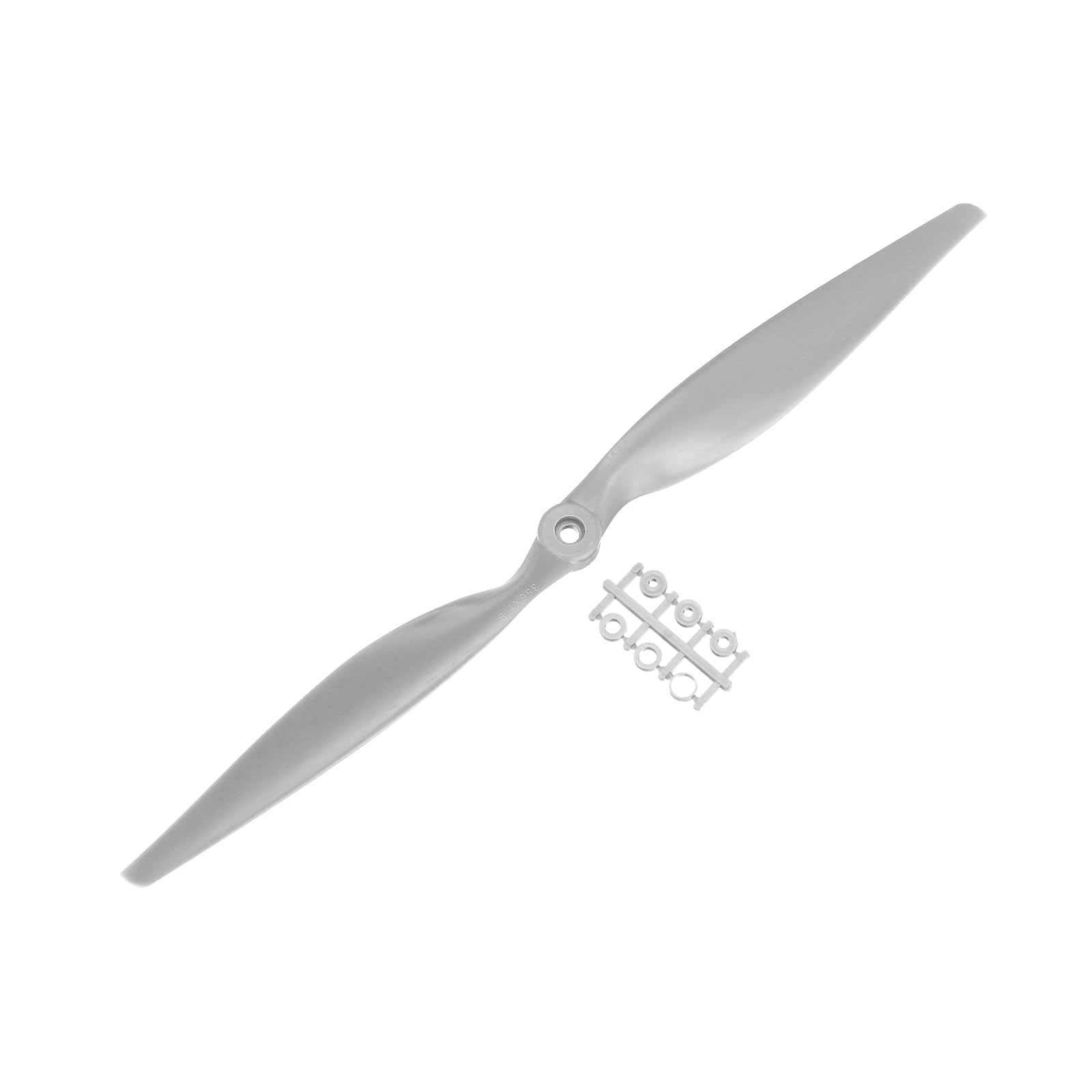 sourcing map 15x8 Inch Propeller RC Propellers 2-Vane Blades Props Gray with Adapter Rings for RC Airplane Aircraft Prop Replacement