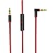Monoy Replacement Beats Audio Cable + Inline Remote/Microphone for Beats by Dr. Dre Headphone Solo 2/3 HD/Studio/Pro/Detox/Wireless - Compatible for Samsung S8 LG V20 G6 iPhone 7 (Red)