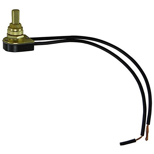 Push Button - On/Off Canopy Switch - Polished Brass - 6 Amp - 125 Volt - PLT 55-0304-10